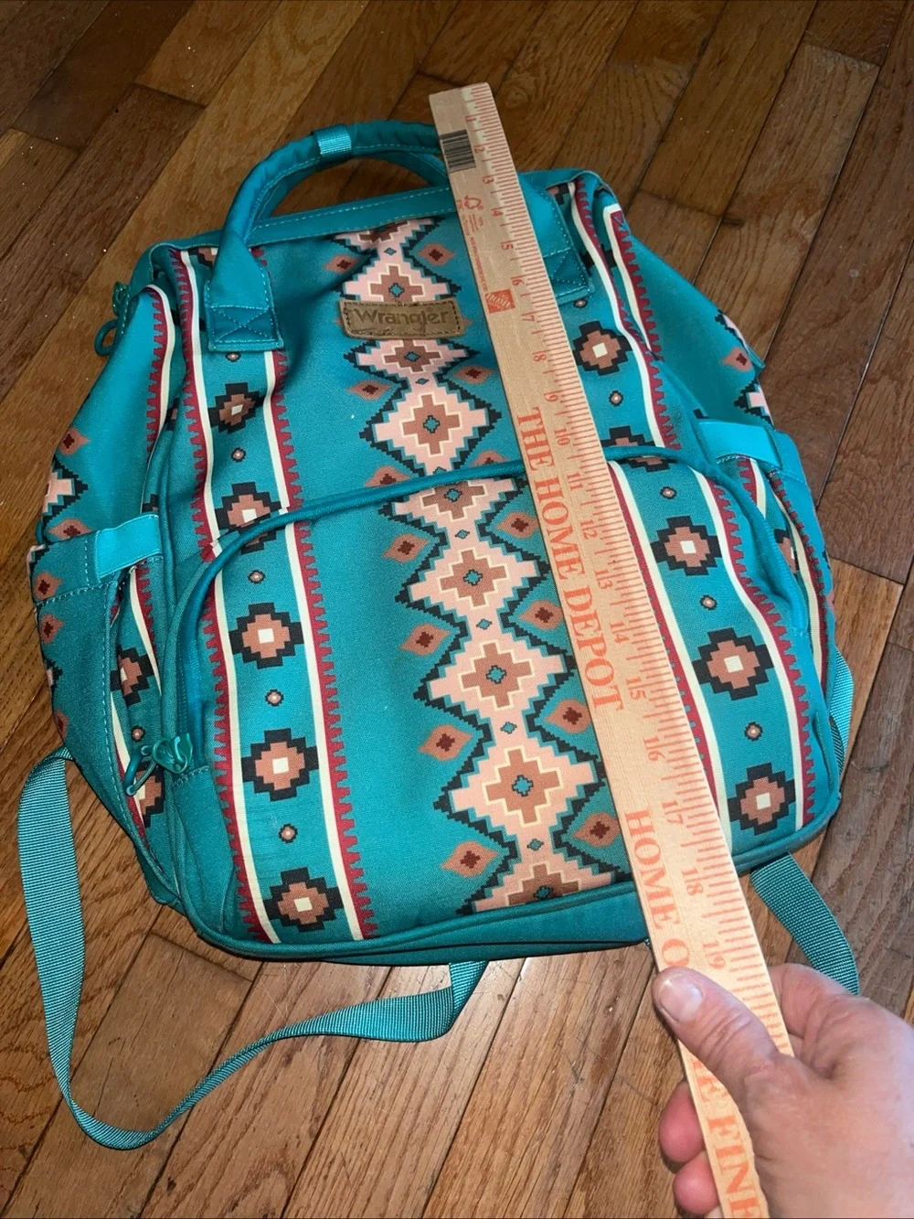 Wrangler Montana West Backpack Baby Bag Turquoise Aztec Southwest Print